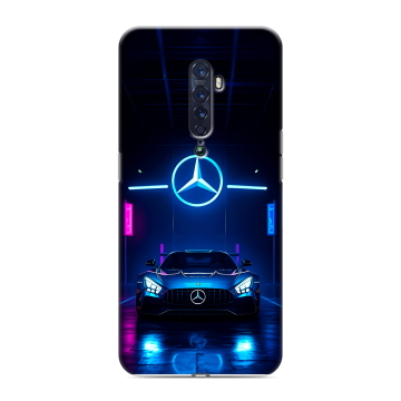 Силиконовый чехол на OPPO Reno2 с принтом Mercedes Мерседес Силиконовый чехол на OPPO Reno2 с принтом Mercedes Мерседес