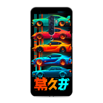 Силиконовый чехол на OPPO Reno2 с принтом машины тачки Силиконовый чехол на OPPO Reno2 с принтом машины тачки