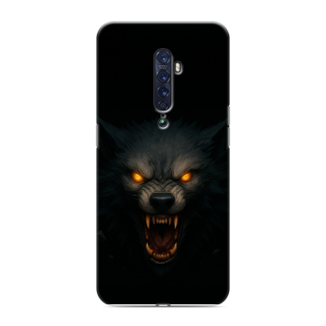 Силиконовый чехол на OPPO Reno2 с принтом Волк Силиконовый чехол на OPPO Reno2 с принтом Волк