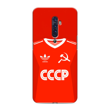 Силиконовый чехол на OPPO Reno2 с принтом Флаг Герб СССР Силиконовый чехол на OPPO Reno2 с принтом Флаг Герб СССР