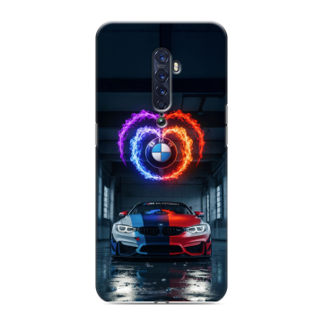 Силиконовый чехол на OPPO Reno2 с принтом BMW БМВ Силиконовый чехол на OPPO Reno2 с принтом BMW БМВ