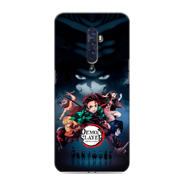 Силиконовый чехол на OPPO Reno2 с принтом Demon Slayer Клинок рассекающий демонов