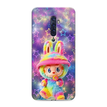 Силиконовый чехол на OPPO Reno2 с принтом Labubu Лабубу Силиконовый чехол на OPPO Reno2 с принтом Labubu Лабубу
