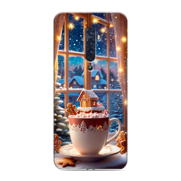 Силиконовый чехол на OPPO Reno2 с принтом Новый год Силиконовый чехол на OPPO Reno2 с принтом Новый год