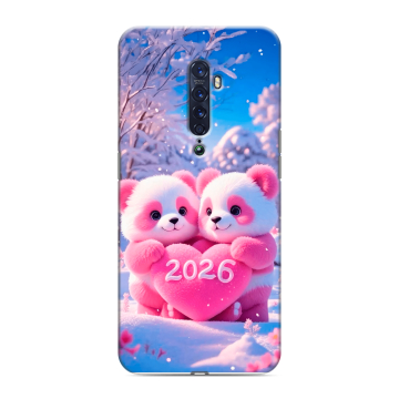 Силиконовый чехол на OPPO Reno2 с принтом Новый год Силиконовый чехол на OPPO Reno2 с принтом Новый год