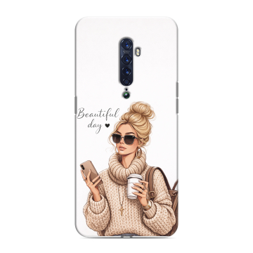 Силиконовый чехол на OPPO Reno2 с принтом женский Силиконовый чехол на OPPO Reno2 с принтом женский