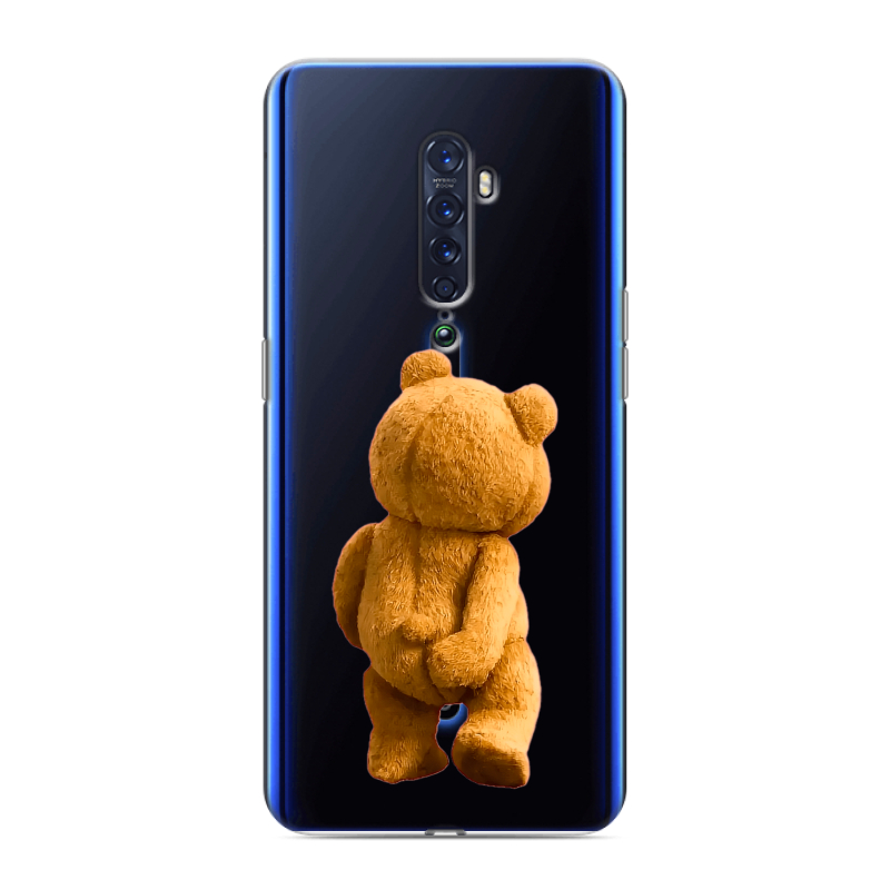 Пластиковый чехол на OPPO Reno2 с принтом Медведь Пластиковый чехол на OPPO Reno2 с принтом Медведь