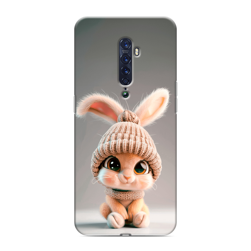 Пластиковый чехол на OPPO Reno2 с принтом Кролик Пластиковый чехол на OPPO Reno2 с принтом Кролик