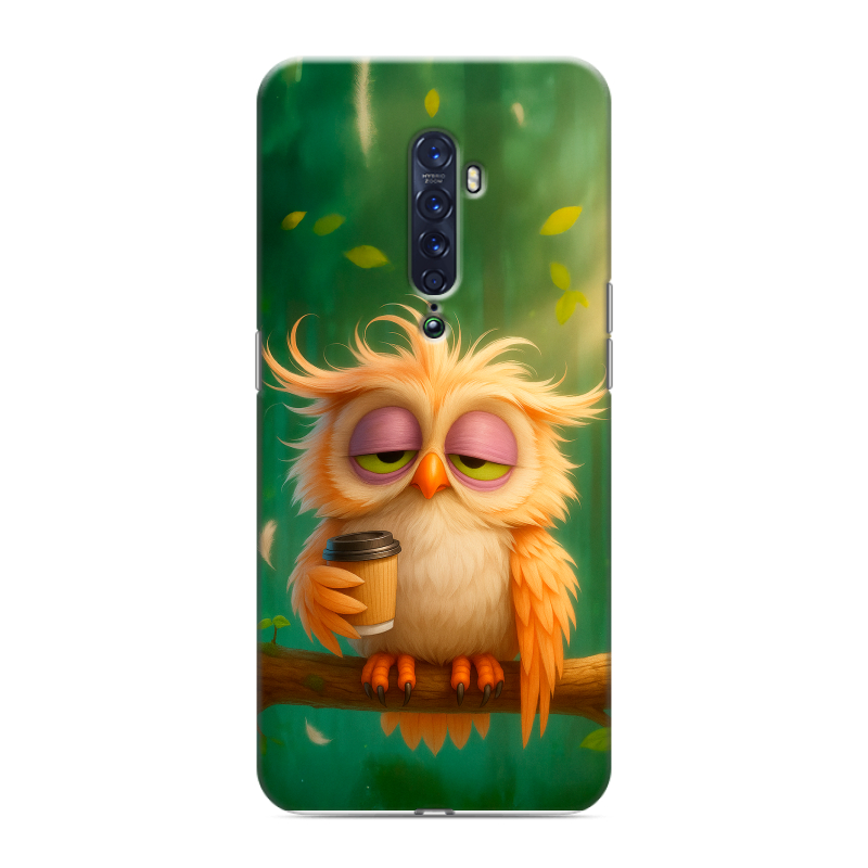 Силиконовый чехол на OPPO Reno2 с принтом сова Силиконовый чехол на OPPO Reno2 с принтом сова