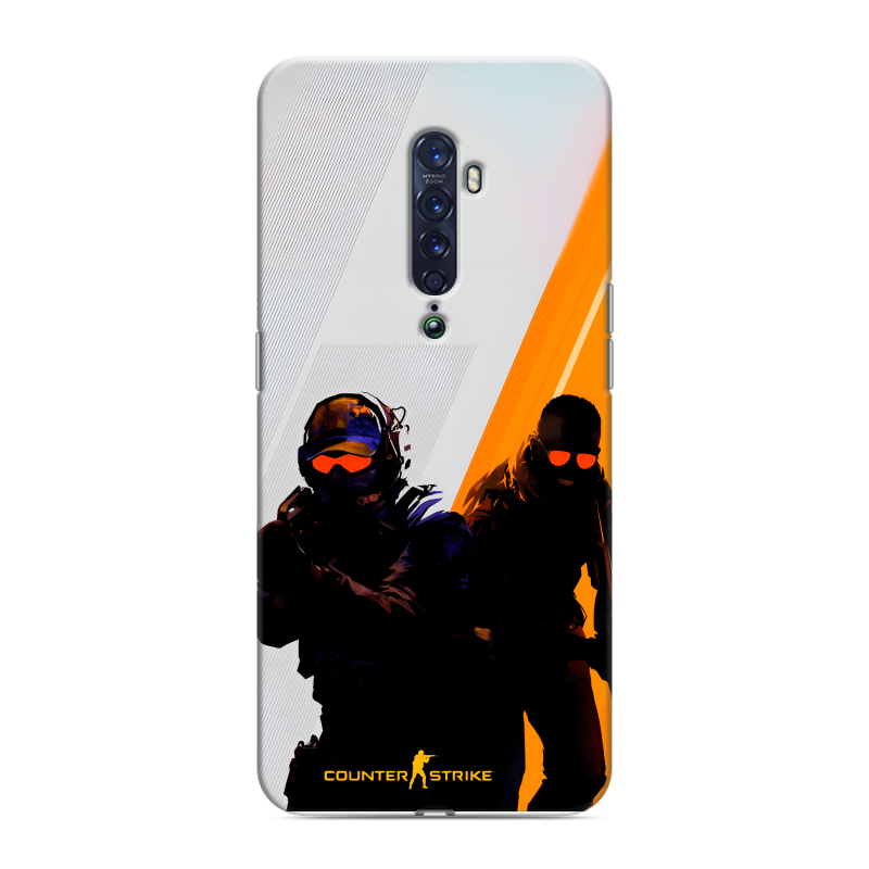 Пластиковый чехол на OPPO Reno2 с принтом Контер страйк Counter strike Пластиковый чехол на OPPO Reno2 с принтом Контер страйк Counter strike