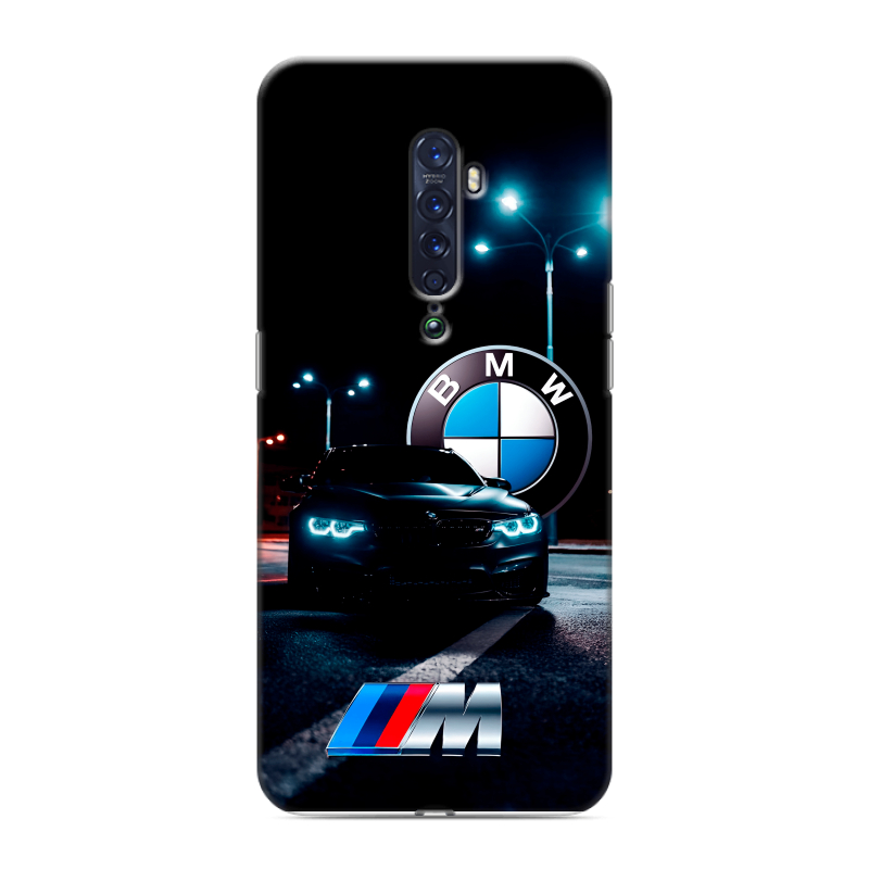 Пластиковый чехол на OPPO Reno2 с принтом БМВ BMW Пластиковый чехол на OPPO Reno2 с принтом БМВ BMW