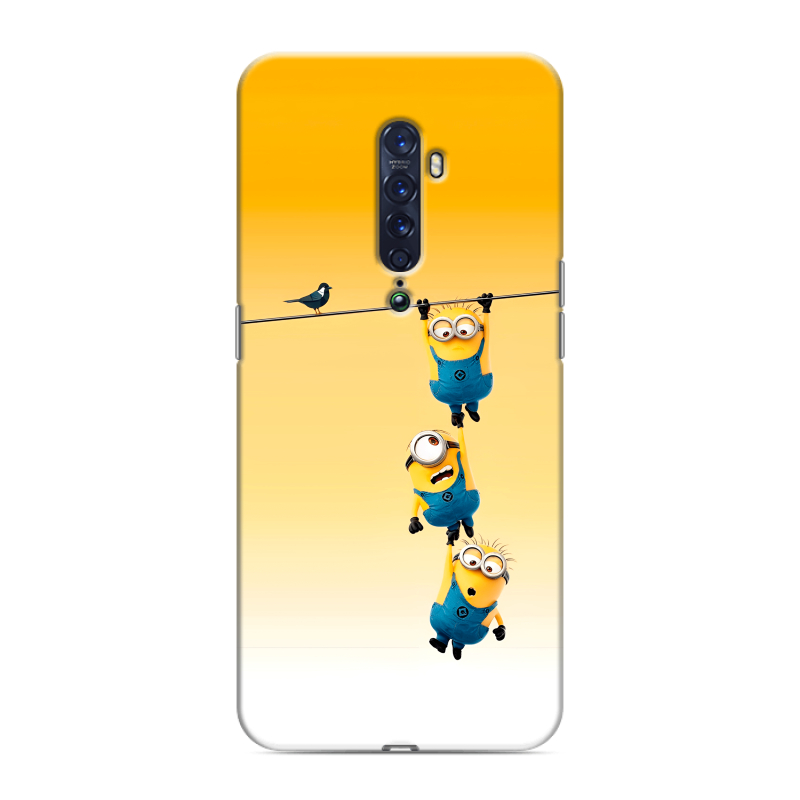 Пластиковый чехол на OPPO Reno2 с принтом Миньоны Пластиковый чехол на OPPO Reno2 с принтом Миньоны