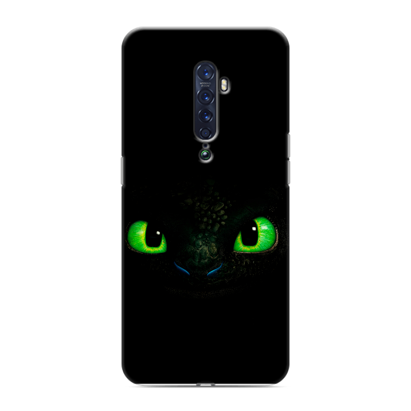 Пластиковый чехол на OPPO Reno2 с принтом Как приручить дракона Пластиковый чехол на OPPO Reno2 с принтом Как приручить дракона