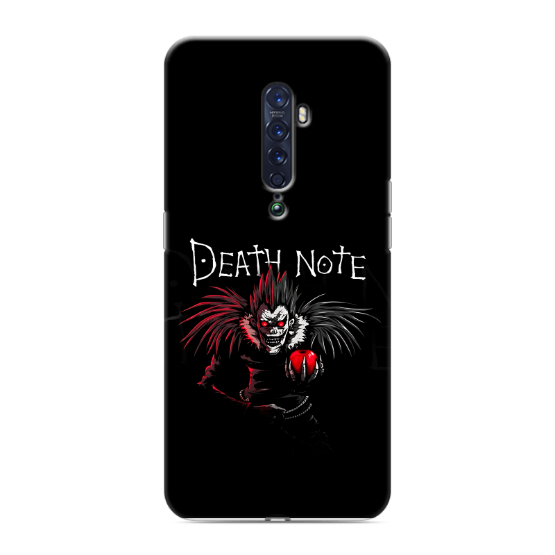 Пластиковый чехол на OPPO Reno2 с принтом Death note Тетрадь смерти Пластиковый чехол на OPPO Reno2 с принтом Death note Тетрадь смерти
