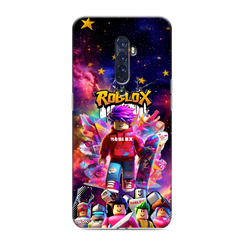 Пластиковый чехол на OPPO Reno2 с принтом Roblox Роблокс Пластиковый чехол на OPPO Reno2 с принтом Roblox Роблокс
