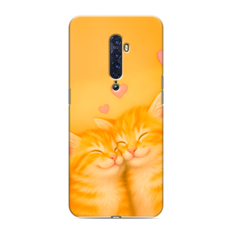 Пластиковый чехол на OPPO Reno2 с принтом Милые котята Пластиковый чехол на OPPO Reno2 с принтом Милые котята