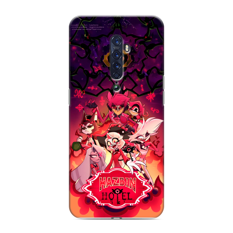 Пластиковый чехол на OPPO Reno2 с принтом Hazbin Hotel Отель Хазбин Пластиковый чехол на OPPO Reno2 с принтом Hazbin Hotel Отель Хазбин