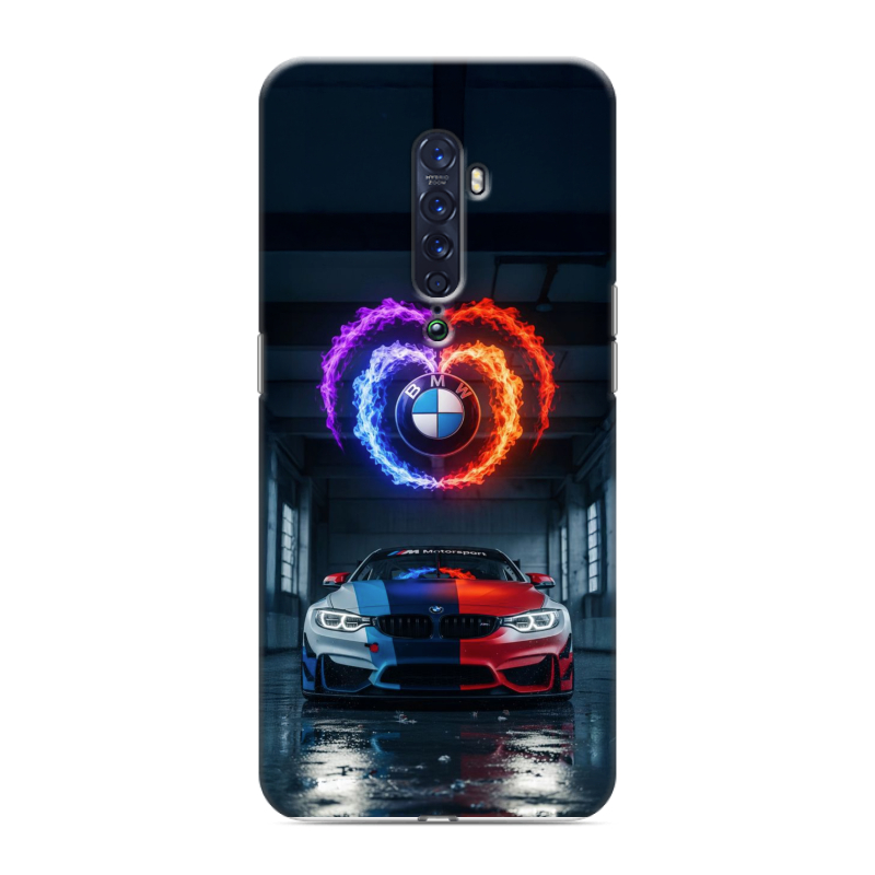 Силиконовый чехол на OPPO Reno2 с принтом BMW БМВ Силиконовый чехол на OPPO Reno2 с принтом BMW БМВ