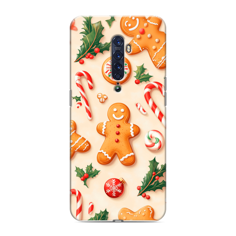 Силиконовый чехол на OPPO Reno2 с принтом Новый год Силиконовый чехол на OPPO Reno2 с принтом Новый год