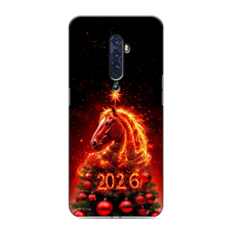 Силиконовый чехол на OPPO Reno2 с принтом Новый год Силиконовый чехол на OPPO Reno2 с принтом Новый год
