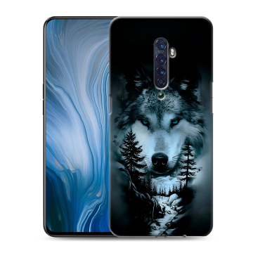 Силиконовый противоударный чехол на OPPO Reno2 Z с принтом Лесной волк Силиконовый противоударный чехол на OPPO Reno2 Z с принтом Лесной волк