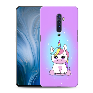 Силиконовый противоударный чехол на OPPO Reno2 Z с принтом Единорог Силиконовый противоударный чехол на OPPO Reno2 Z с принтом Единорог