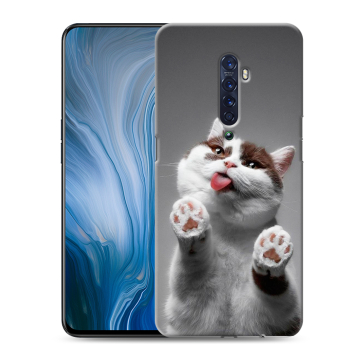 Силиконовый противоударный чехол на OPPO Reno2 Z с принтом Коты Силиконовый противоударный чехол на OPPO Reno2 Z с принтом Коты
