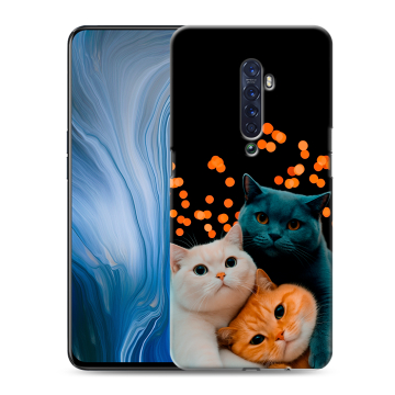 Силиконовый противоударный чехол на OPPO Reno2 Z с принтом Кошки Силиконовый противоударный чехол на OPPO Reno2 Z с принтом Кошки
