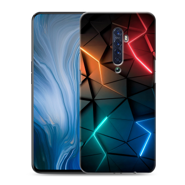 Силиконовый противоударный чехол на OPPO Reno2 Z с принтом Абстракция неон Силиконовый противоударный чехол на OPPO Reno2 Z с принтом Абстракция неон