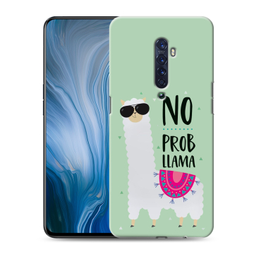 Силиконовый противоударный чехол на OPPO Reno2 Z с принтом Лама Силиконовый противоударный чехол на OPPO Reno2 Z с принтом Лама