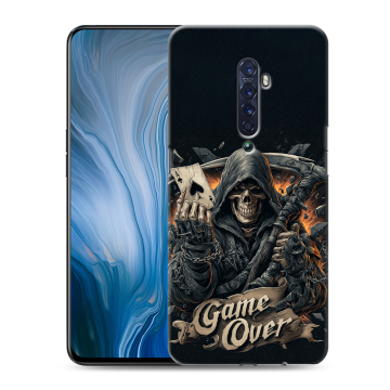 Силиконовый противоударный чехол на OPPO Reno2 Z с принтом Скелет карты Силиконовый противоударный чехол на OPPO Reno2 Z с принтом Скелет карты