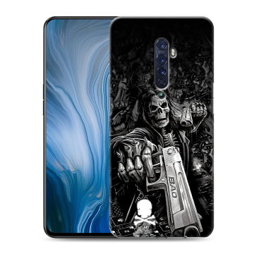 Силиконовый противоударный чехол на OPPO Reno2 Z с принтом Скелет Силиконовый противоударный чехол на OPPO Reno2 Z с принтом Скелет