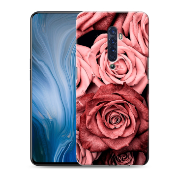 Силиконовый противоударный чехол на OPPO Reno2 Z с принтом Цветы розы Силиконовый противоударный чехол на OPPO Reno2 Z с принтом Цветы розы