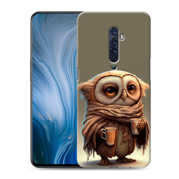 Силиконовый противоударный чехол на OPPO Reno2 Z с принтом Сова Силиконовый противоударный чехол на OPPO Reno2 Z с принтом Сова