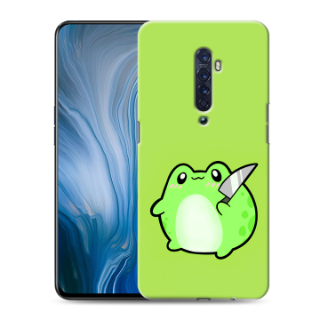 Силиконовый противоударный чехол на OPPO Reno2 Z с принтом Лягушенок