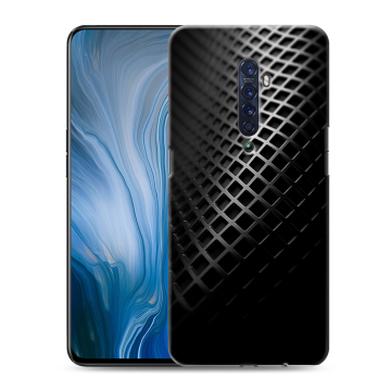 Силиконовый противоударный чехол на OPPO Reno2 Z с принтом Текстура металла Силиконовый противоударный чехол на OPPO Reno2 Z с принтом Текстура металла