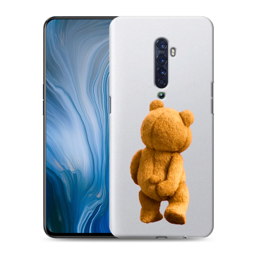 Силиконовый противоударный чехол на OPPO Reno2 Z с принтом Медведь Силиконовый противоударный чехол на OPPO Reno2 Z с принтом Медведь