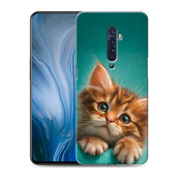 Силиконовый противоударный чехол на OPPO Reno2 Z с принтом котенок Силиконовый противоударный чехол на OPPO Reno2 Z с принтом котенок