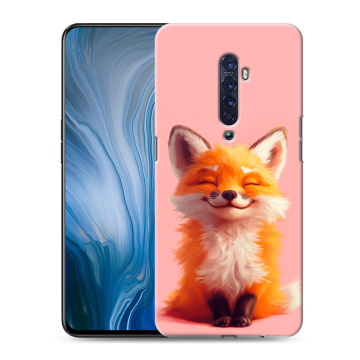 Силиконовый противоударный чехол на OPPO Reno2 Z с принтом милая лиса Силиконовый противоударный чехол на OPPO Reno2 Z с принтом милая лиса