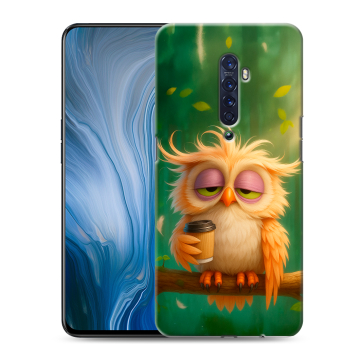 Силиконовый противоударный чехол на OPPO Reno2 Z с принтом сова Силиконовый противоударный чехол на OPPO Reno2 Z с принтом сова
