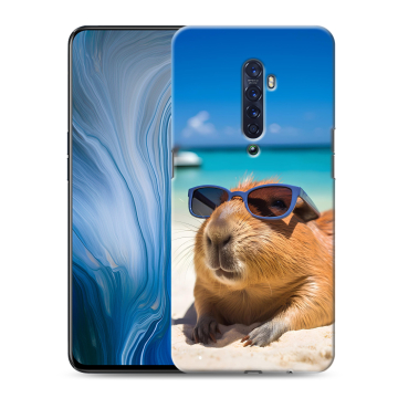Силиконовый противоударный чехол на OPPO Reno2 Z с принтом Капибара Силиконовый противоударный чехол на OPPO Reno2 Z с принтом Капибара