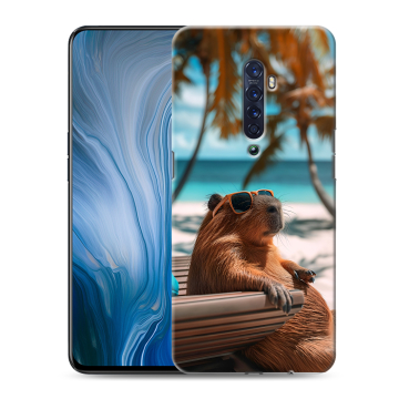 Силиконовый противоударный чехол на OPPO Reno2 Z с принтом Капибара Силиконовый противоударный чехол на OPPO Reno2 Z с принтом Капибара