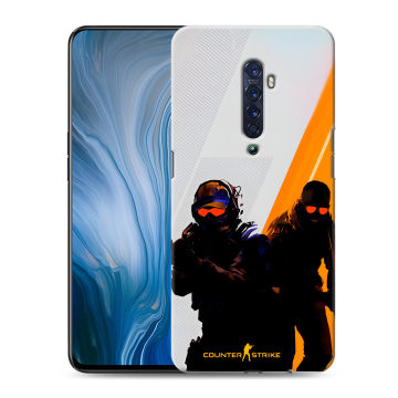 Силиконовый противоударный чехол на OPPO Reno2 Z с принтом Контер страйк Counter strike