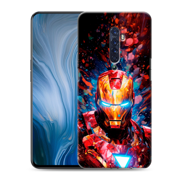Силиконовый противоударный чехол на OPPO Reno2 Z с принтом Железный человек Ironman
