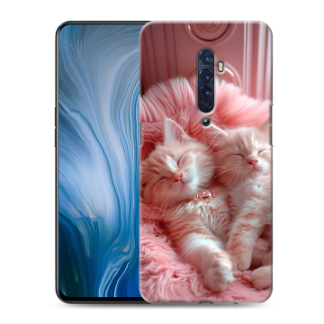Силиконовый противоударный чехол на OPPO Reno2 Z с принтом котята котики