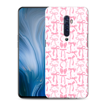 Силиконовый противоударный чехол на OPPO Reno2 Z с принтом Розовые бантики