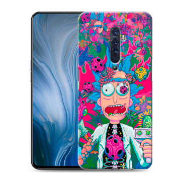 Силиконовый противоударный чехол на OPPO Reno2 Z с принтом Рик и Морти Rick Morty