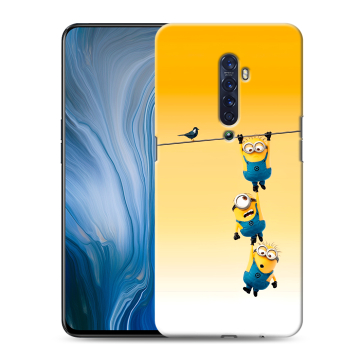 Силиконовый противоударный чехол на OPPO Reno2 Z с принтом Миньоны
