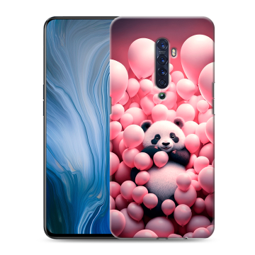 Силиконовый противоударный чехол на OPPO Reno2 Z с принтом Панда