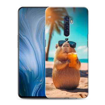 Силиконовый противоударный чехол на OPPO Reno2 Z с принтом Капибара Силиконовый противоударный чехол на OPPO Reno2 Z с принтом Капибара